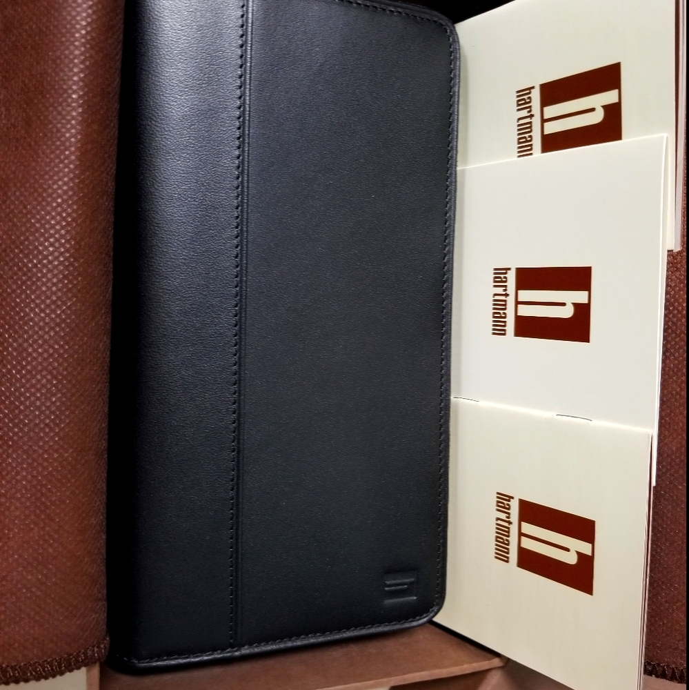 Hartmann wallet belting leather zip around wallet